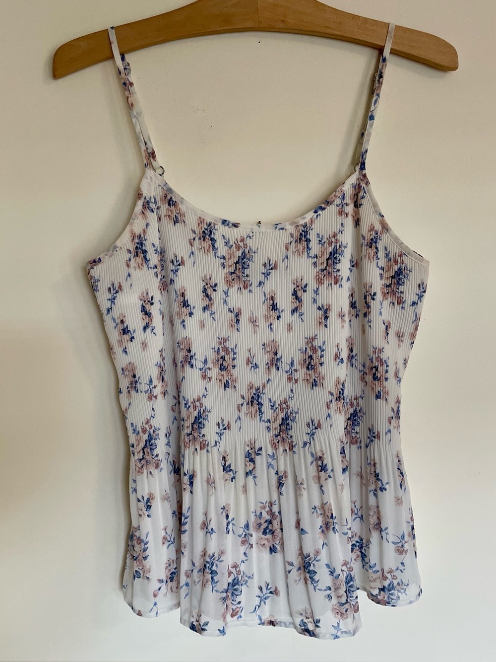 Abercrombie & Fitch white floral camisole